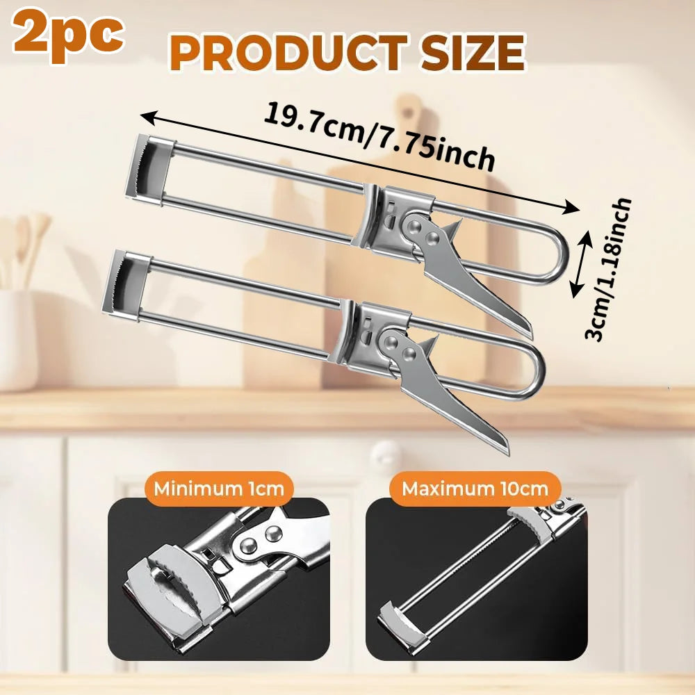 Adjustable Stainless Steel Jar Opener, Master Bottle Opener, Kitchen Gadgets Gripper Tight Lid Opener, for Seniors Arthritis