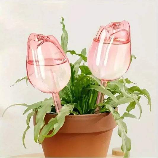 Stylish Plant Watering Solution Tulip Plant Watering Globes Self Watering Bulbs for Indoor Outdoor Plants Automatic Spikes