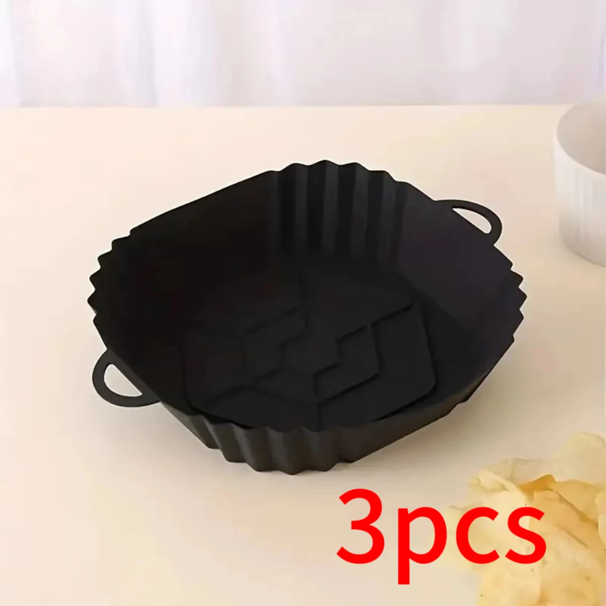 1pc Reusable Silicone Air Fryer Liner—Foldable, Non-stick Baking Mat—Heat Resistant, Kitchen Cooking Accessory