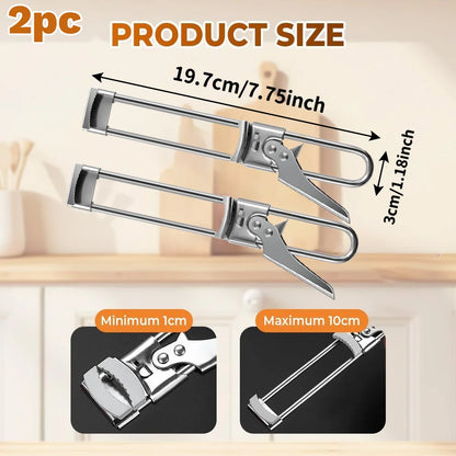 Adjustable Stainless Steel Jar Opener, Master Bottle Opener, Kitchen Gadgets Gripper Tight Lid Opener, for Seniors Arthritis