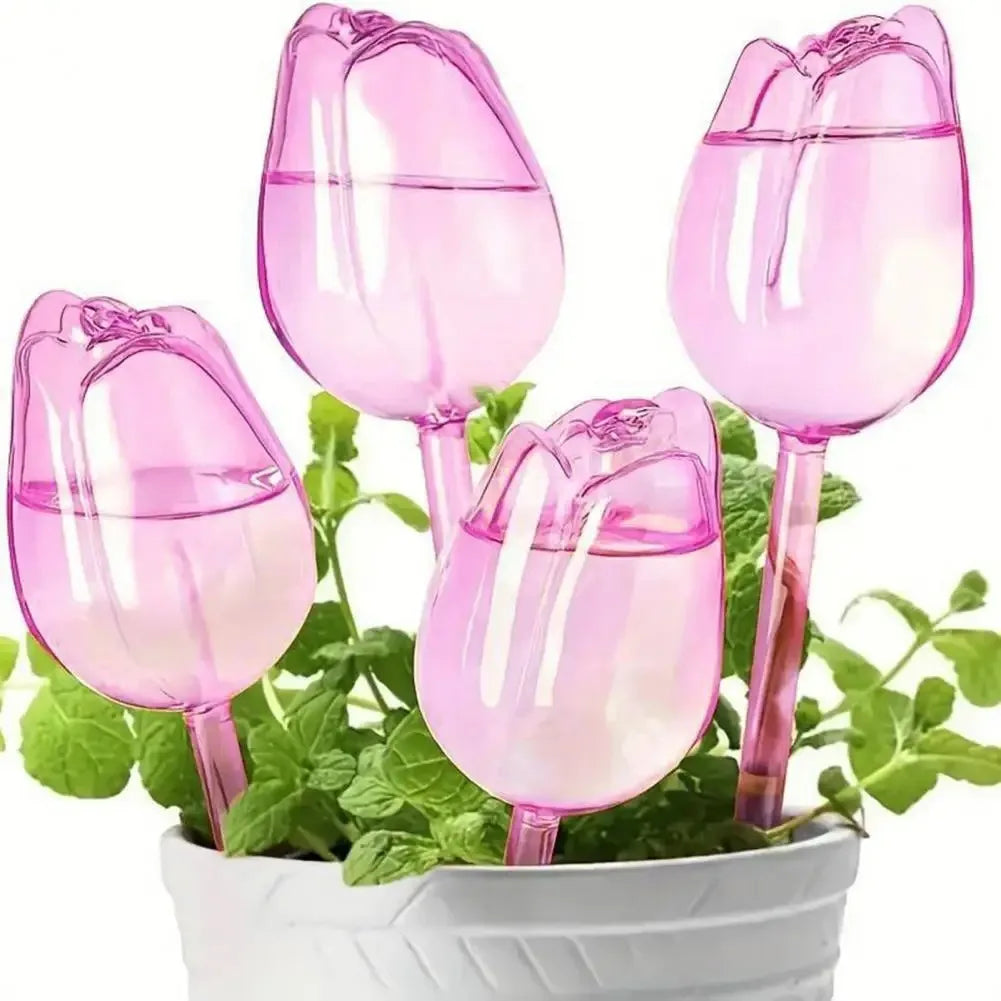 Stylish Plant Watering Solution Tulip Plant Watering Globes Self Watering Bulbs for Indoor Outdoor Plants Automatic Spikes