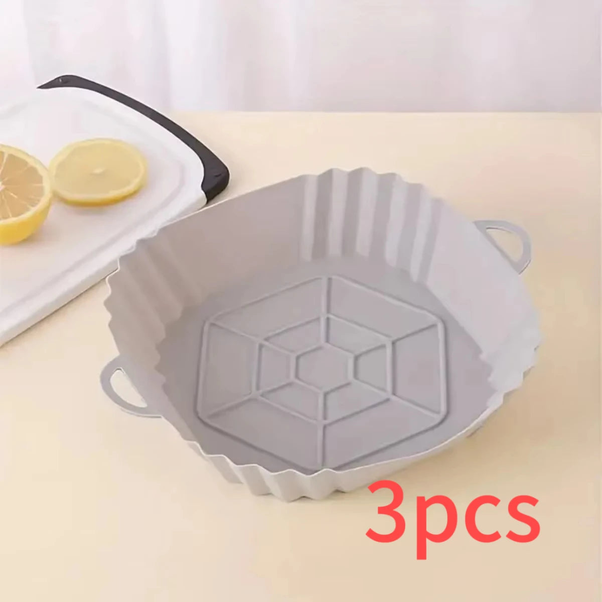 1pc Reusable Silicone Air Fryer Liner—Foldable, Non-stick Baking Mat—Heat Resistant, Kitchen Cooking Accessory
